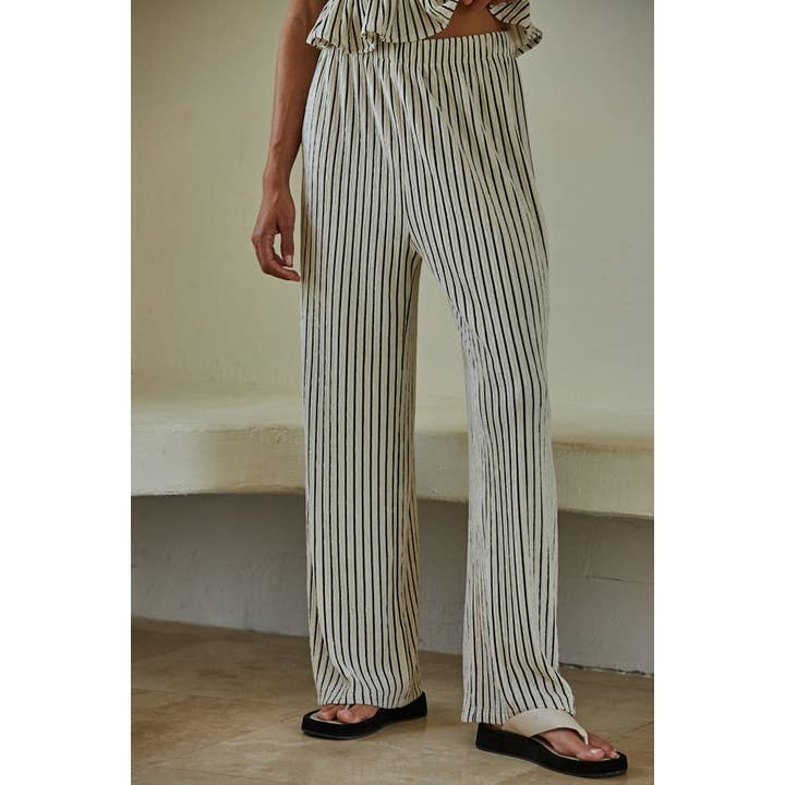 Harbor Striped Set - Natural & Black