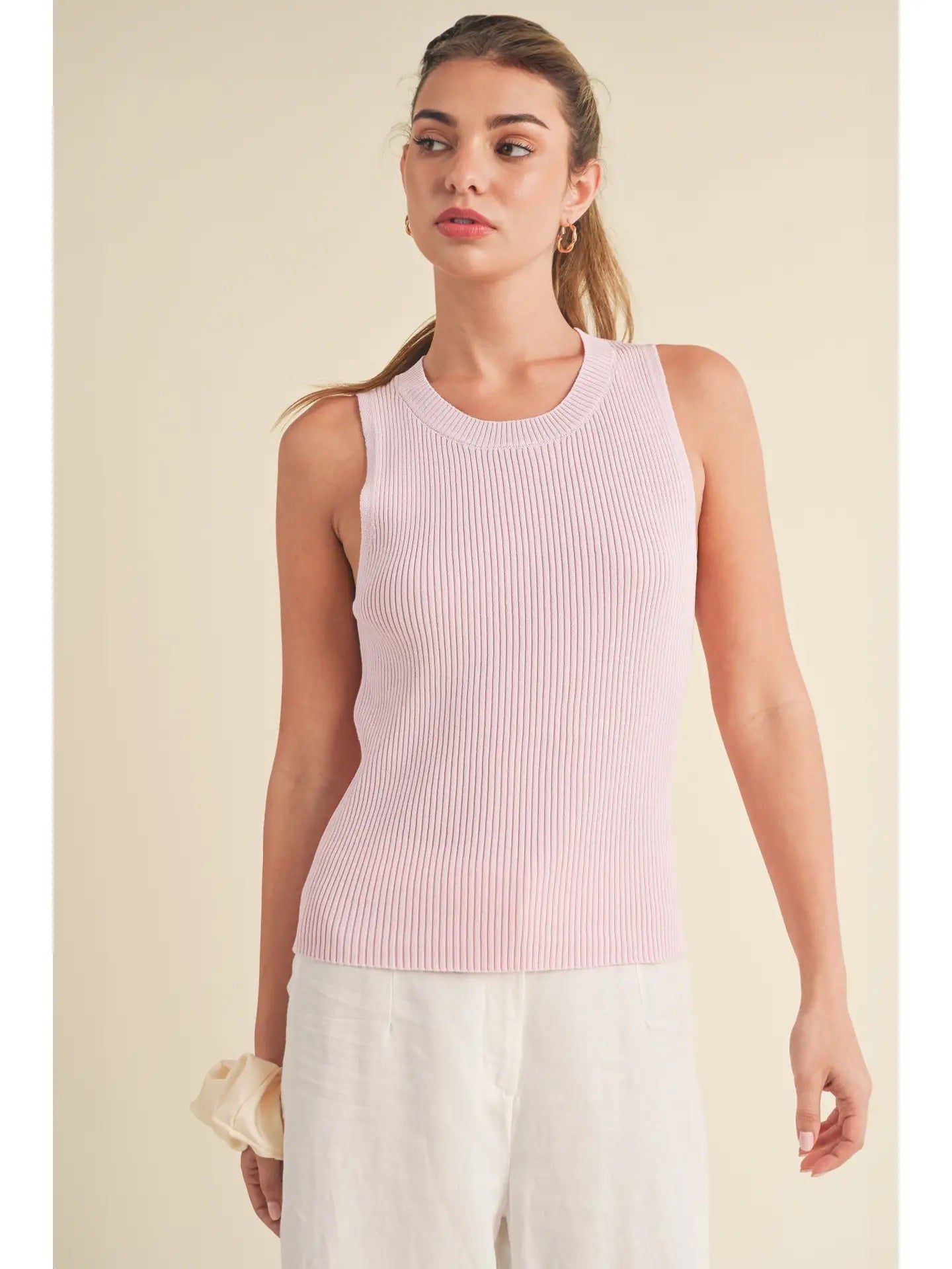 Daydream Knit Tank - Petal Pink