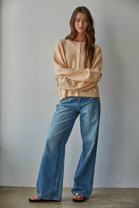 Apricot Bloom Knit Cardigan