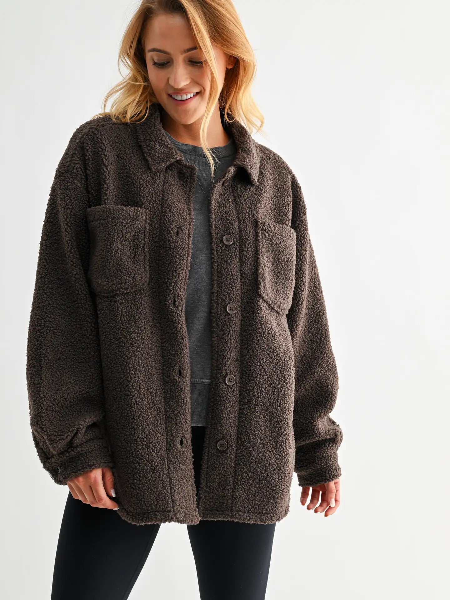 Espresso Sherpa Shacket