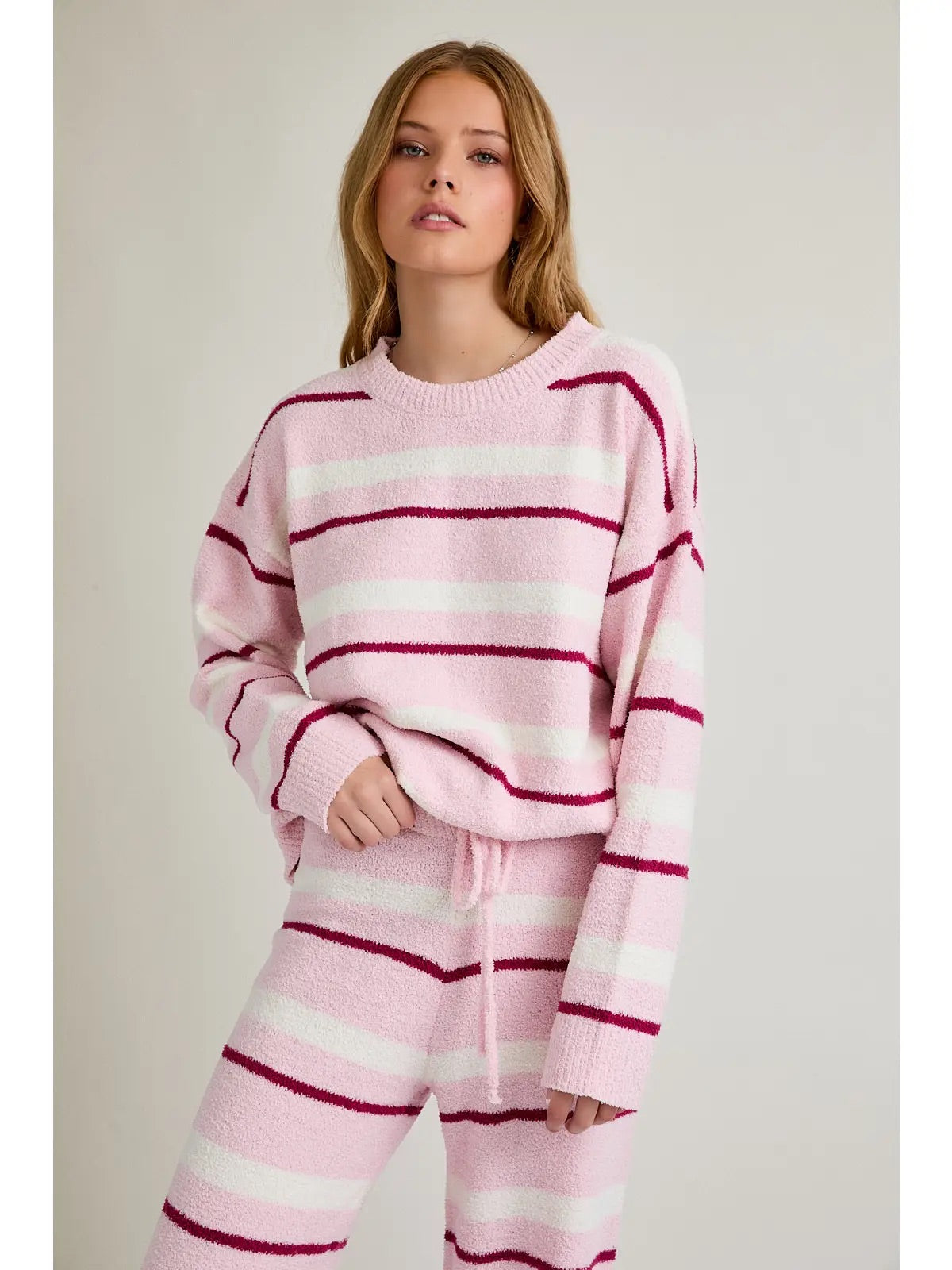Striped Matching Set- Baby Pink & Magenta