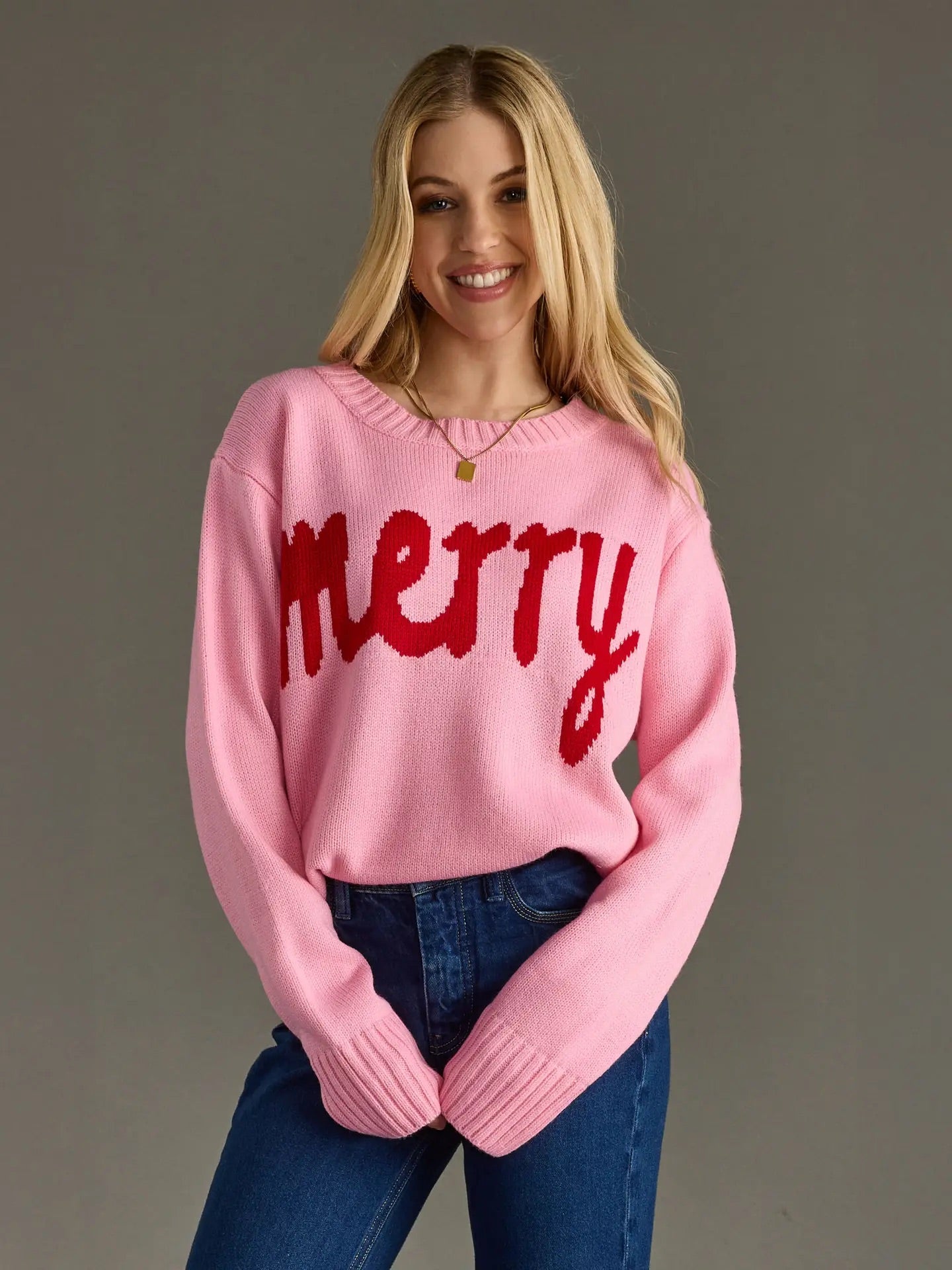 Pink "Merry" Sweater