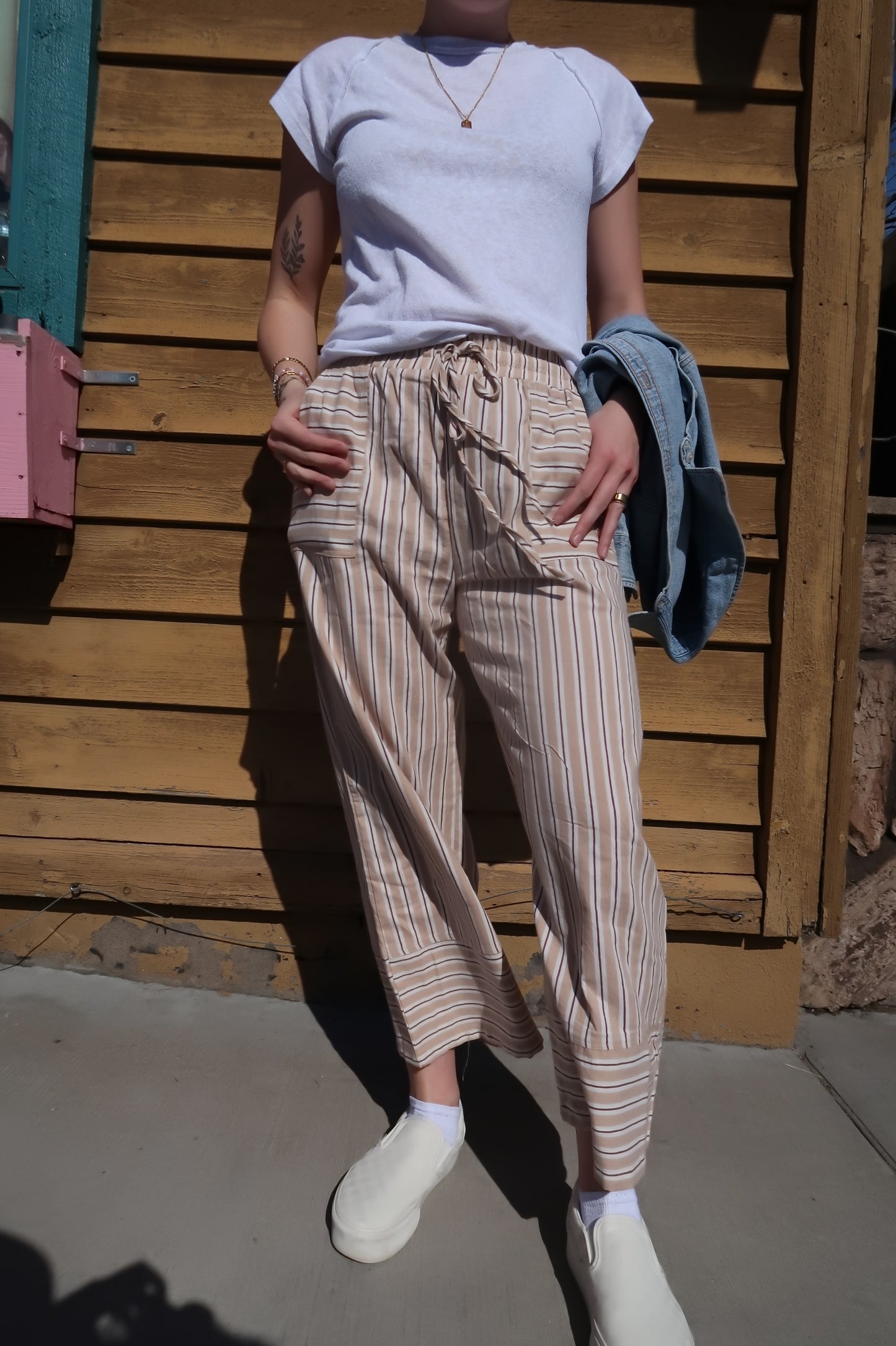 Cider Coast Striped Wide Leg Pants