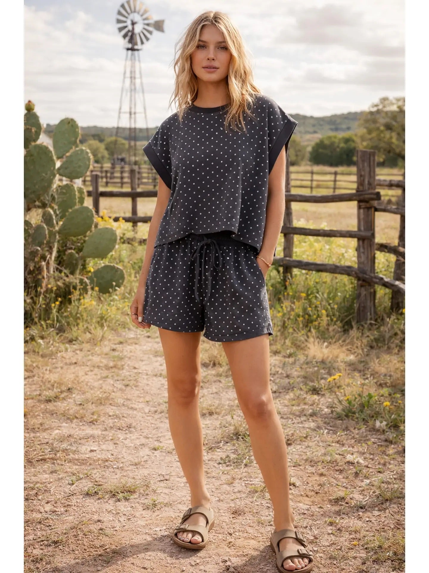 Spotted & Unbothered Set - Charcoal