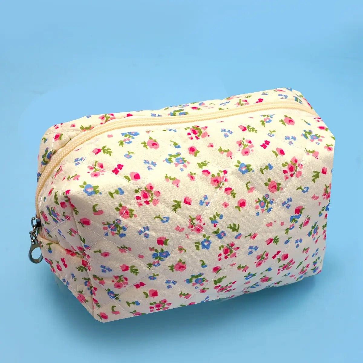 Ditsy Multi-Color Floral Cosmetic Bag