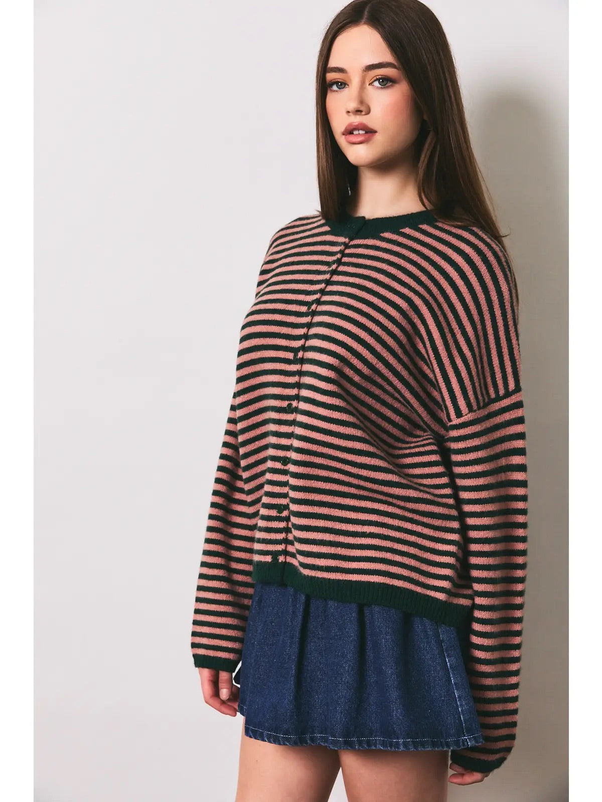 Rosewood Stripe Cardigan