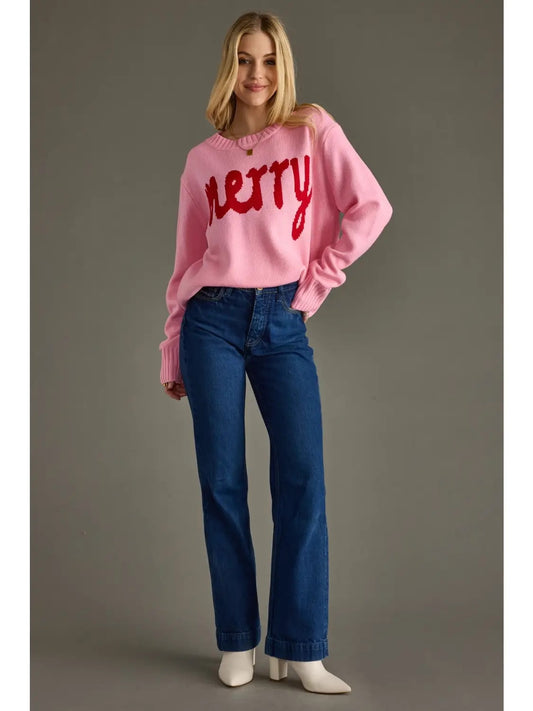Pink "Merry" Sweater