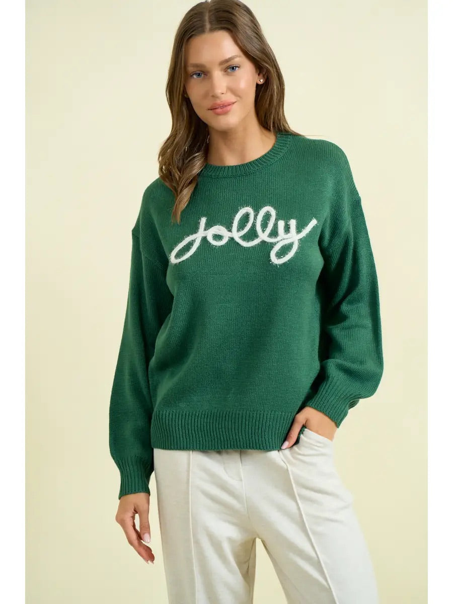 Jolly Sweater- Emerald Green