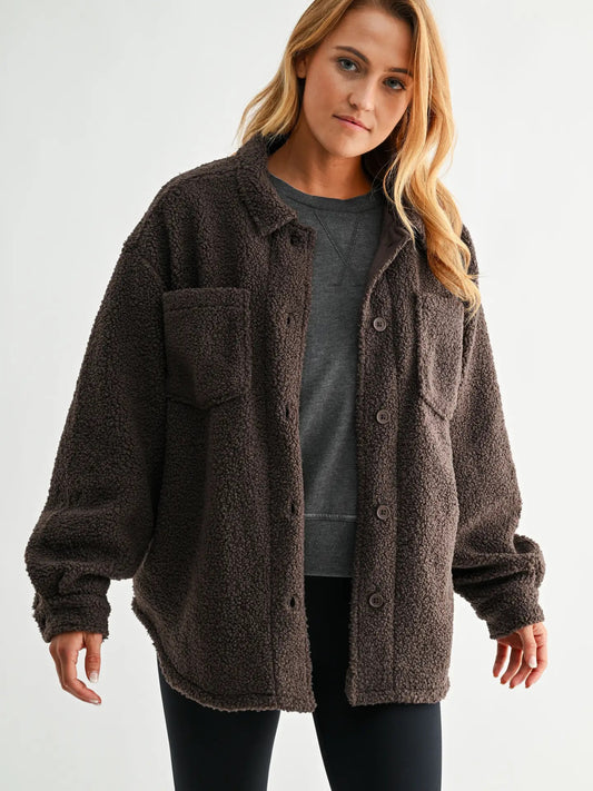Espresso Sherpa Shacket