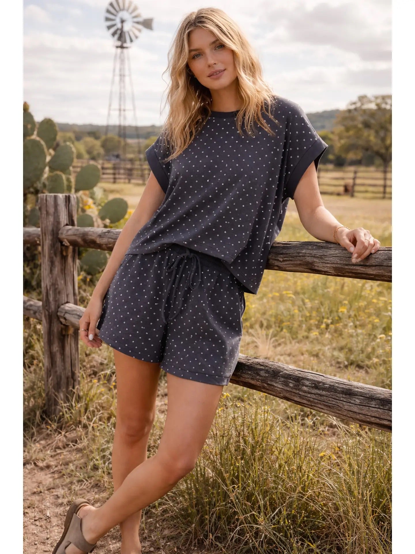 Spotted & Unbothered Set - Charcoal