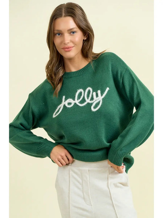 Jolly Sweater- Emerald Green
