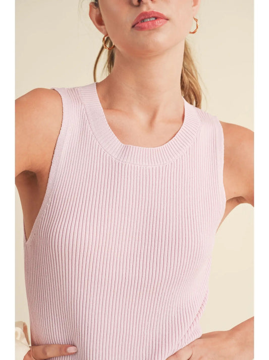 Daydream Knit Tank - Petal Pink