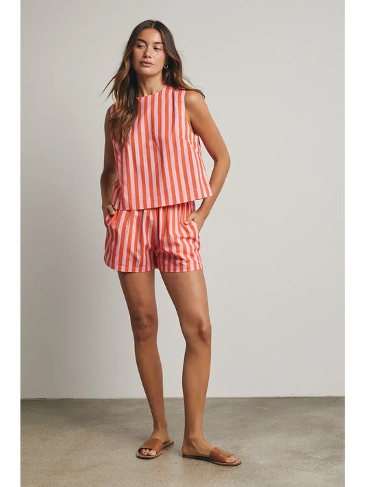 Coral Crush Striped Set