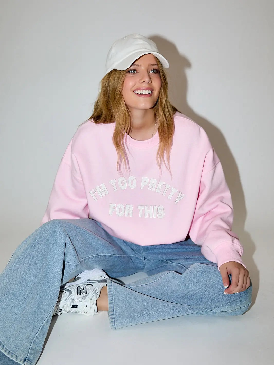 Too Pretty For This Crewneck Sweatshirt