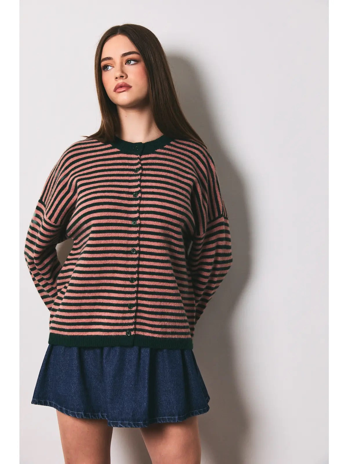 Rosewood Stripe Cardigan