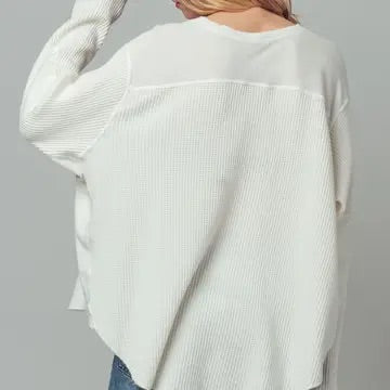 Sandbar Slouch Waffle Knit Tunic Top