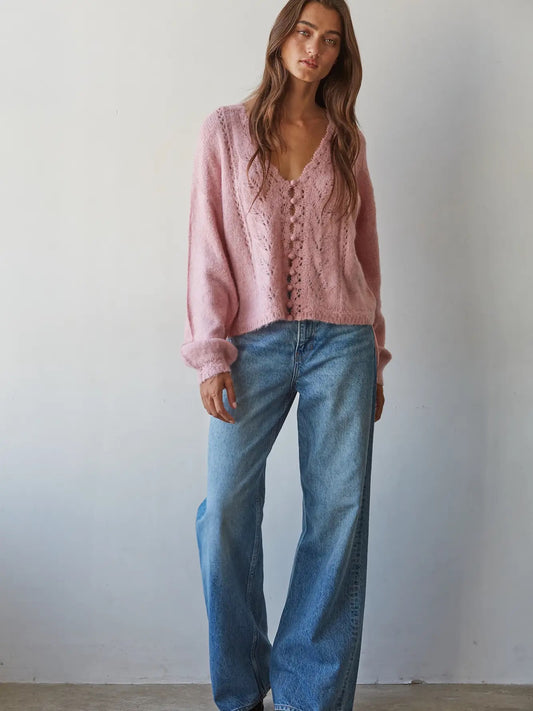 Mauve Season Cardigan