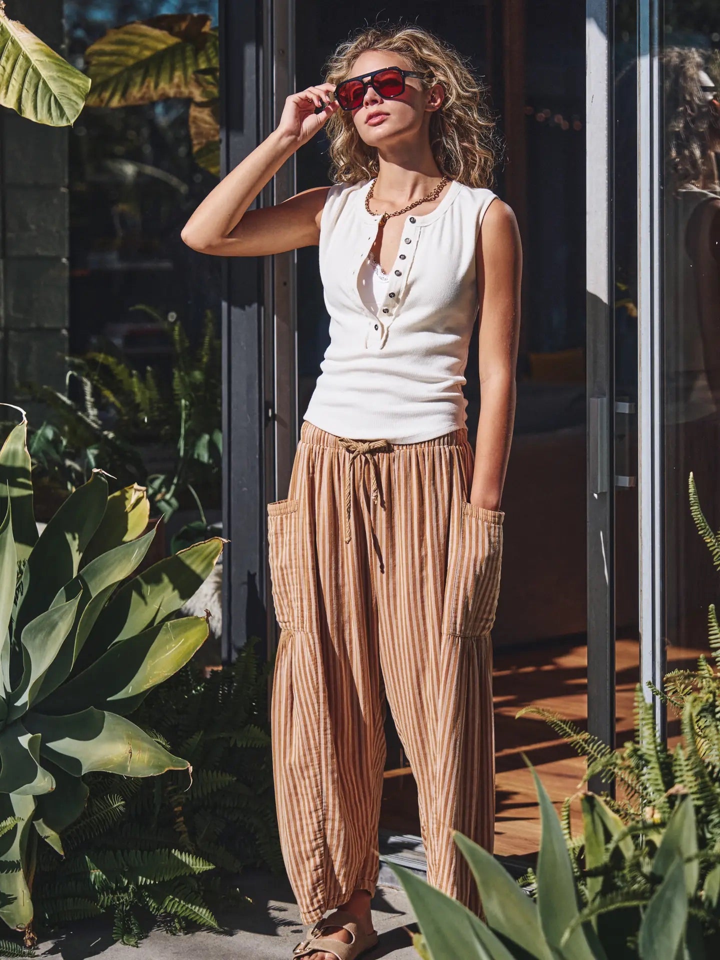 Desert Drift Cotton Harem Joggers