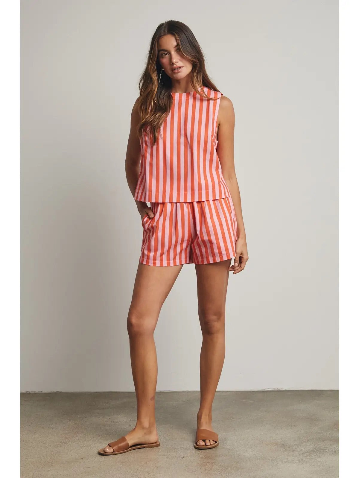 Coral Crush Striped Set