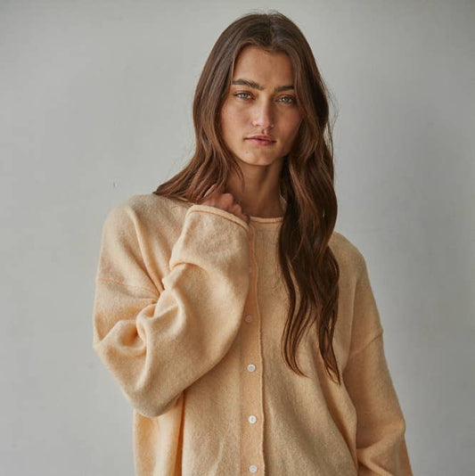 Apricot Bloom Knit Cardigan