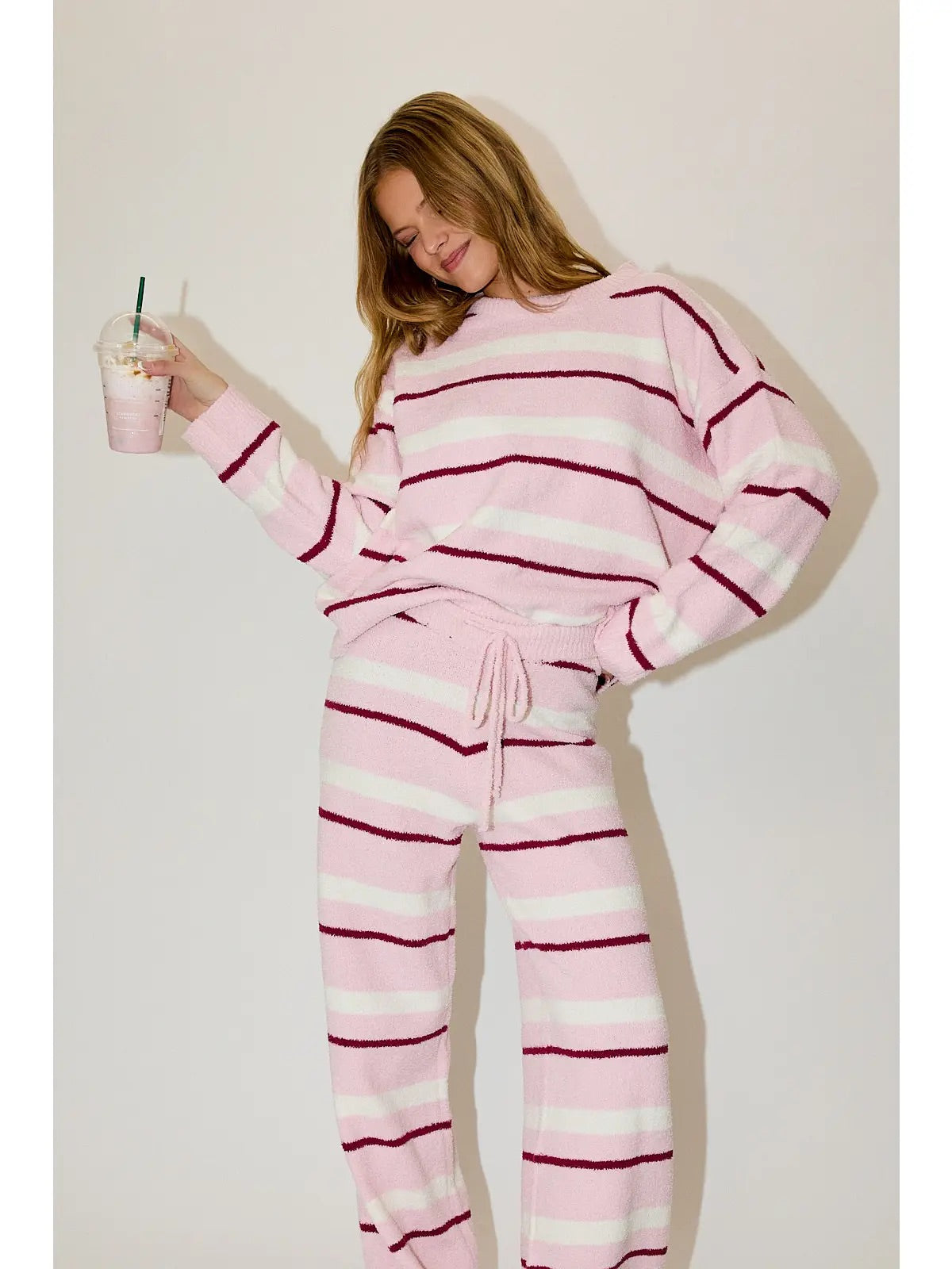 Striped Matching Set- Baby Pink & Magenta
