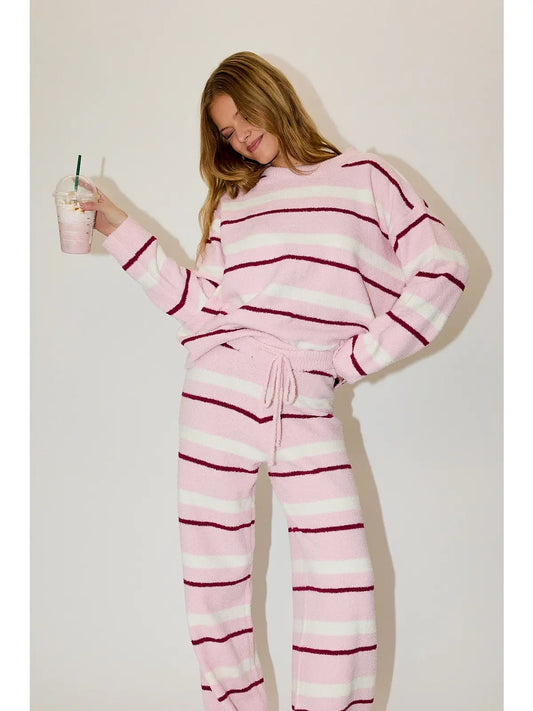 Striped Matching Set- Baby Pink & Magenta