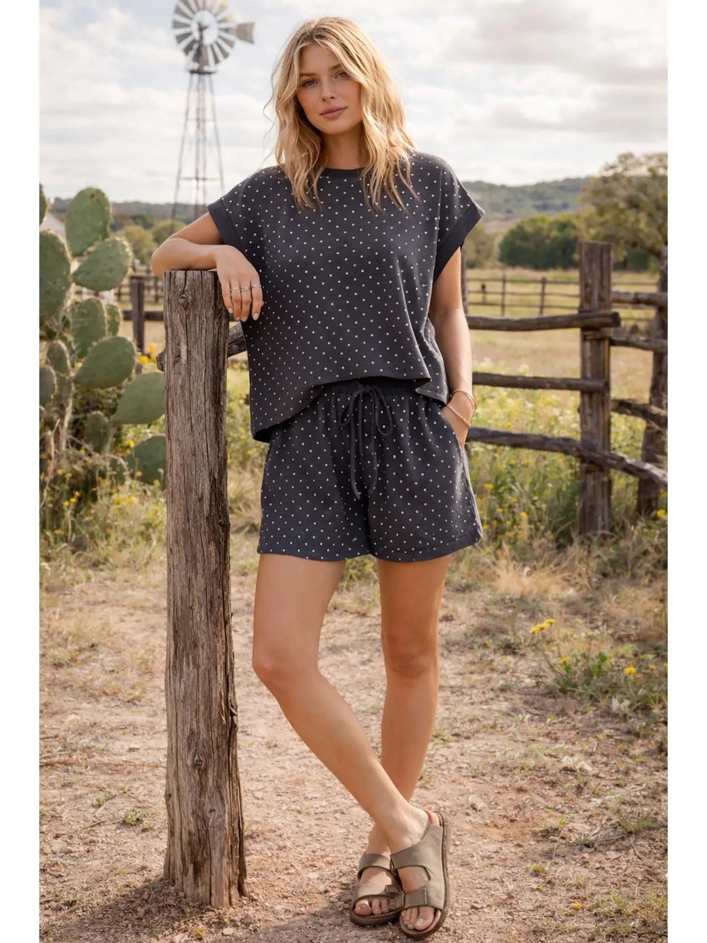 Spotted & Unbothered Set - Charcoal