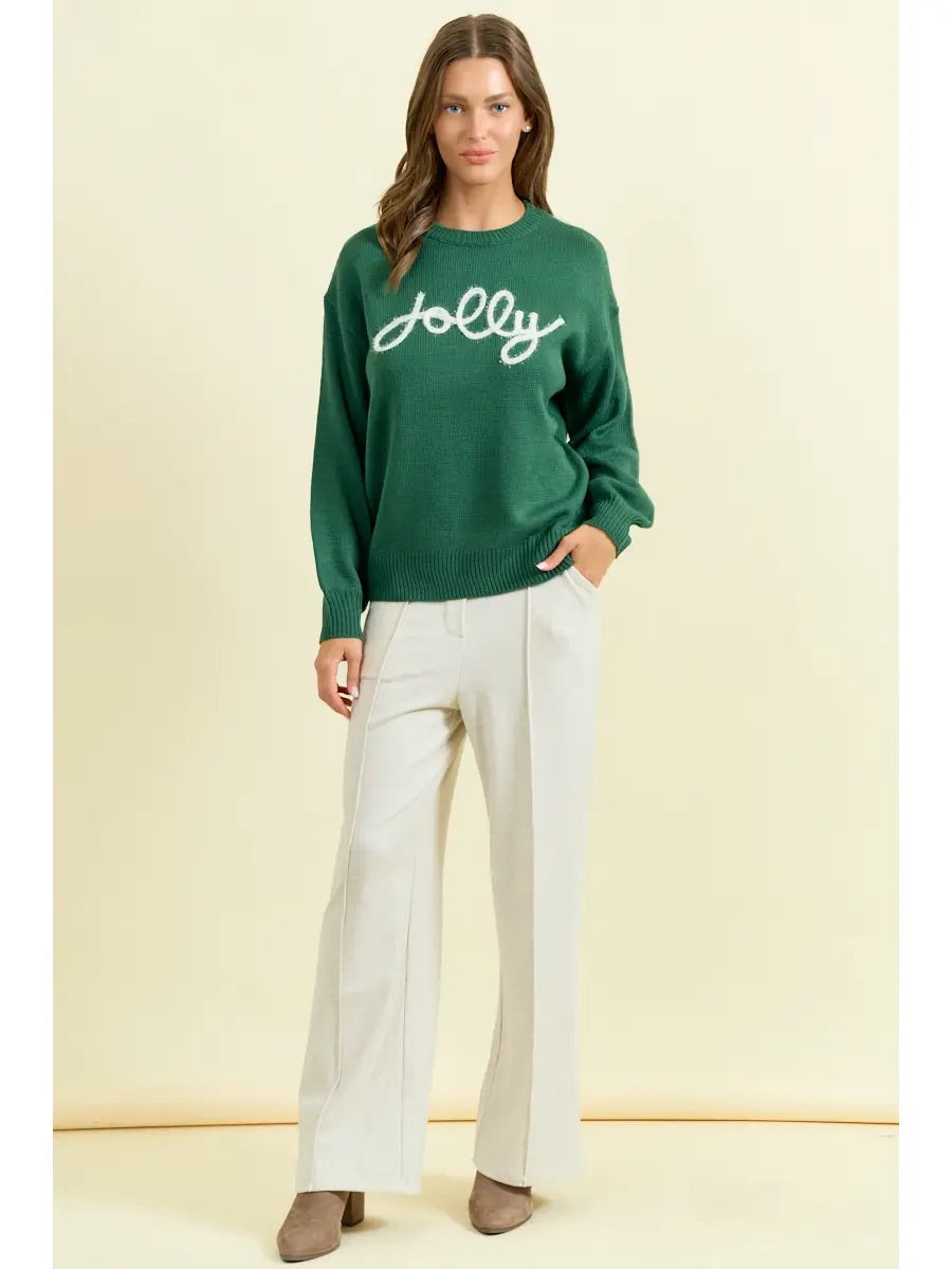 Jolly Sweater- Emerald Green