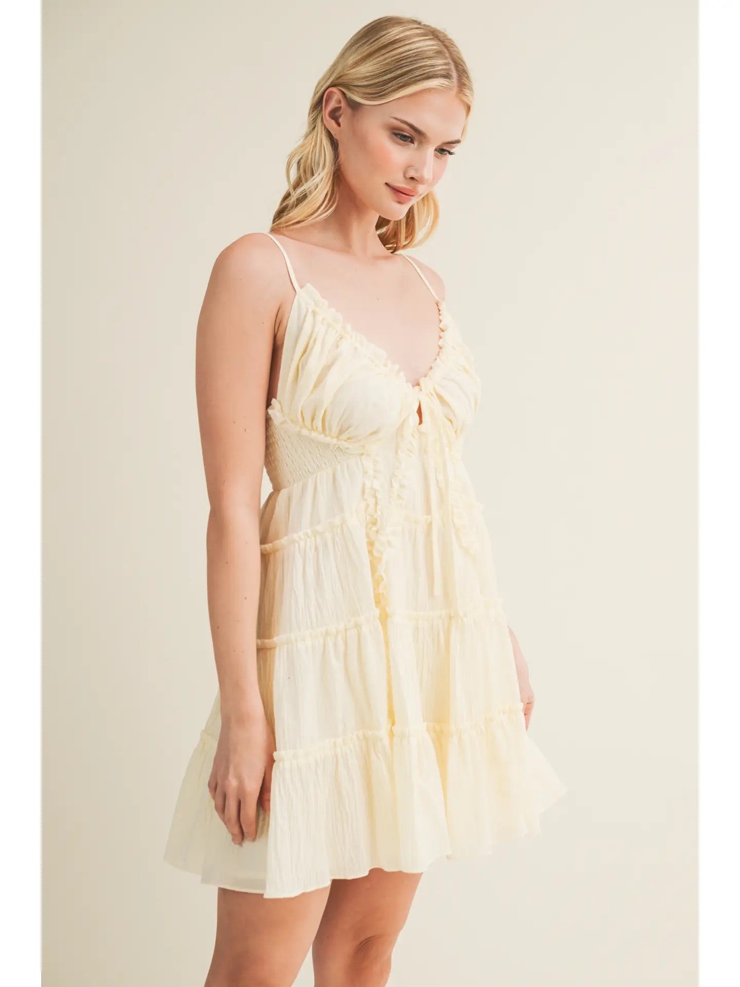 Lemon Meringue Mini Dress