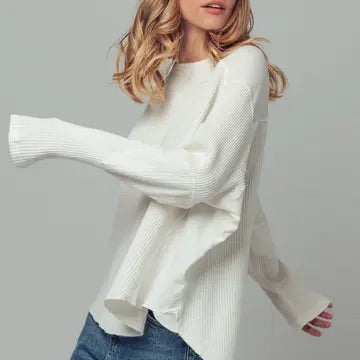 Sandbar Slouch Waffle Knit Tunic Top