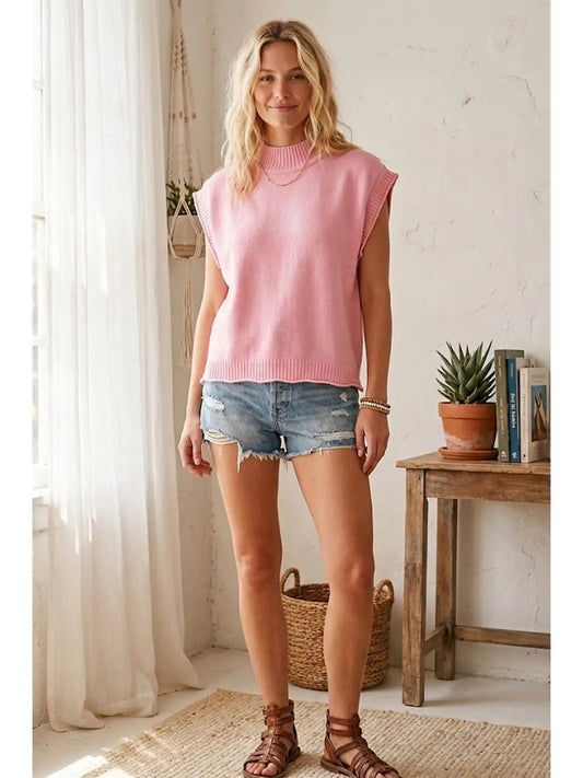 Pink Sugar Knit Sweater Top