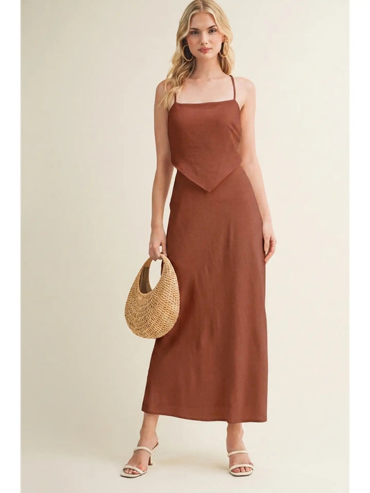Ember Elegance Maxi Dress