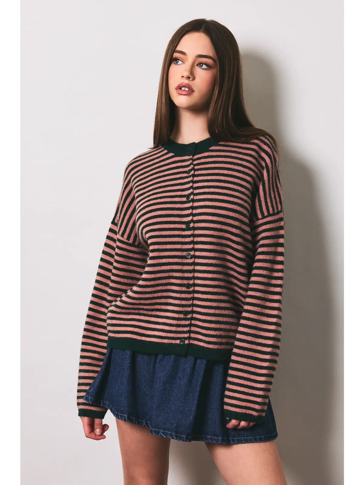 Rosewood Stripe Cardigan