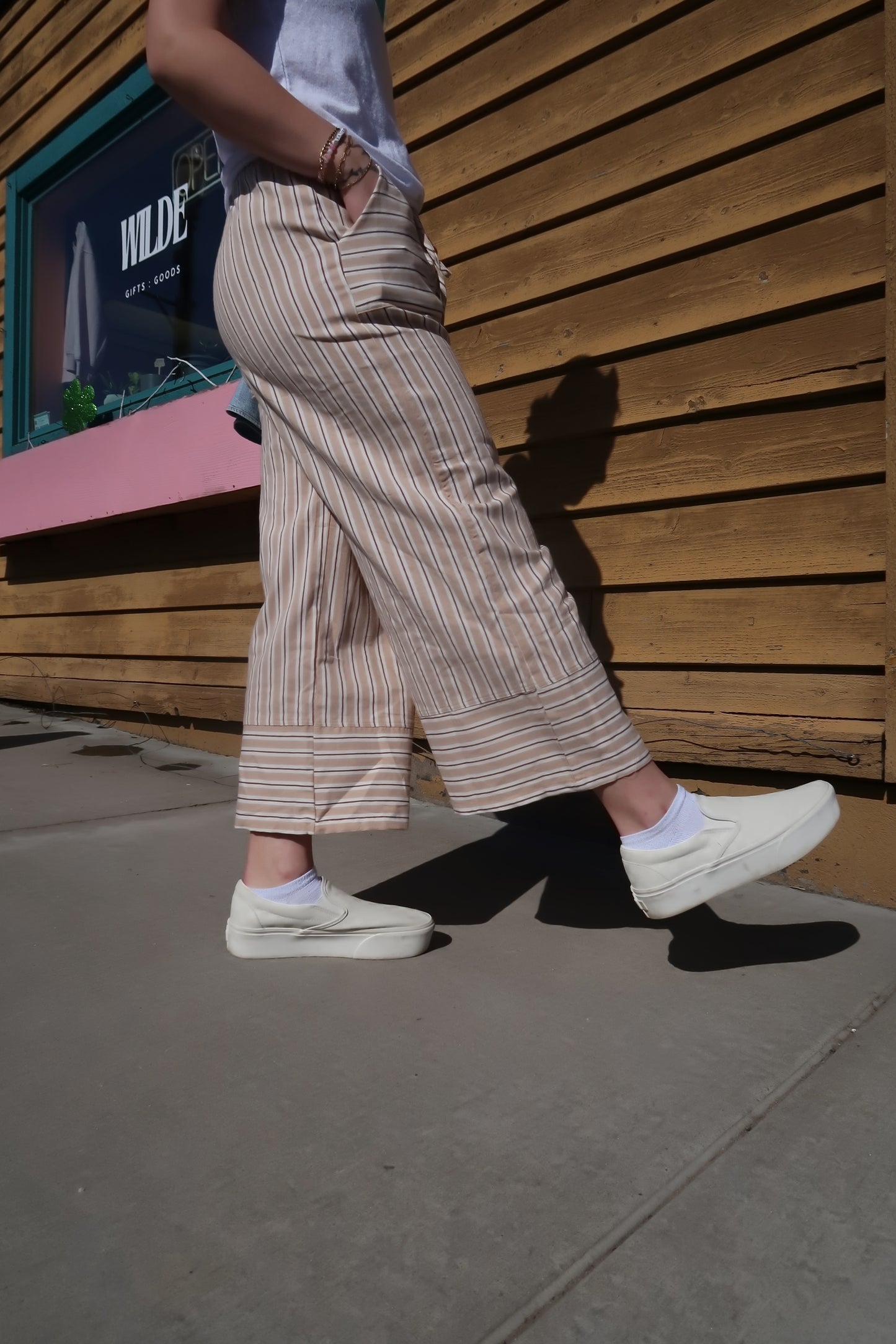 Cider Coast Striped Wide Leg Pants