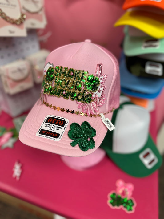 Shake Your Shamrock Trucker Hat- Chain Included