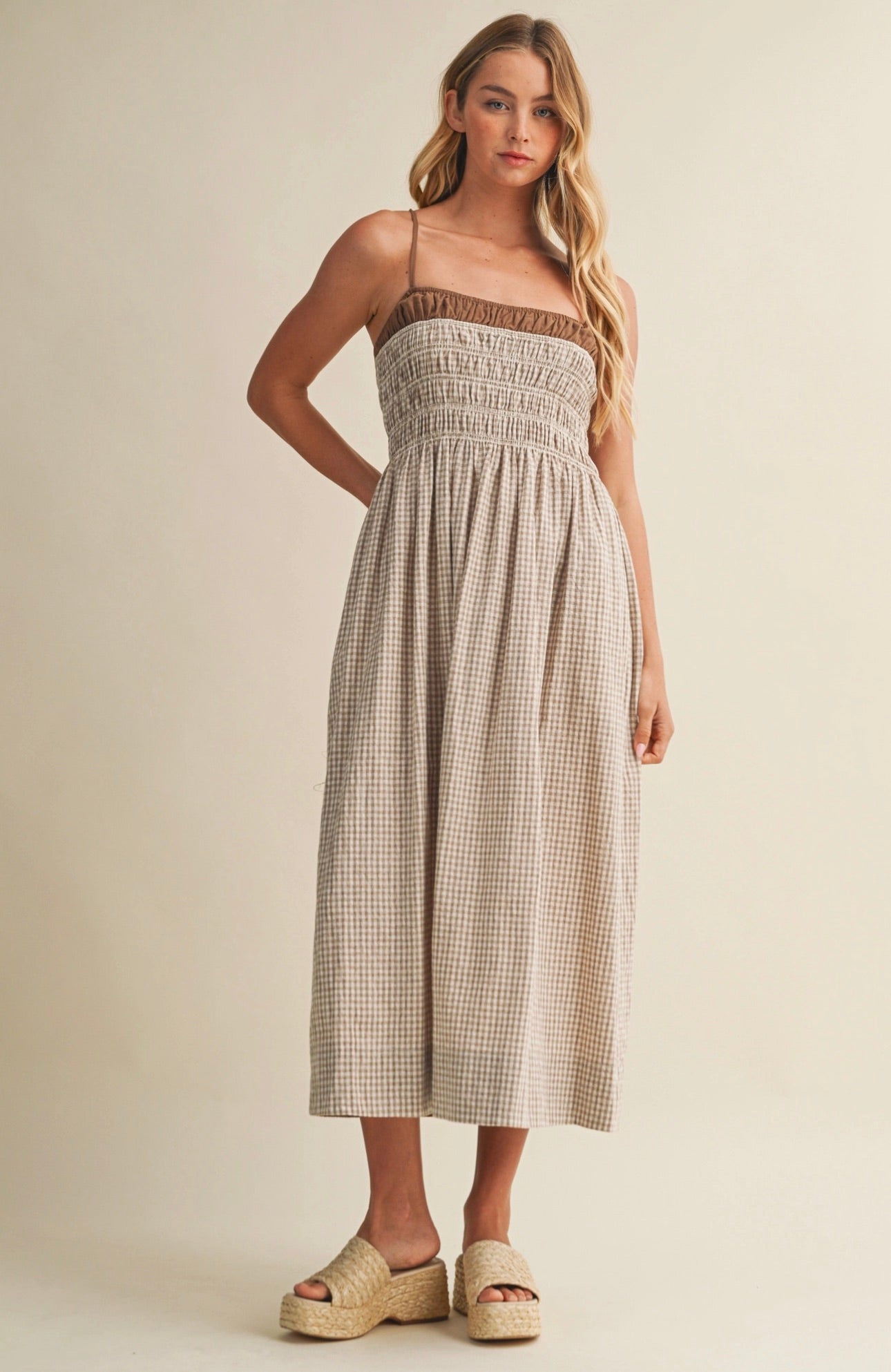 Coconut Picnic Midi Dress