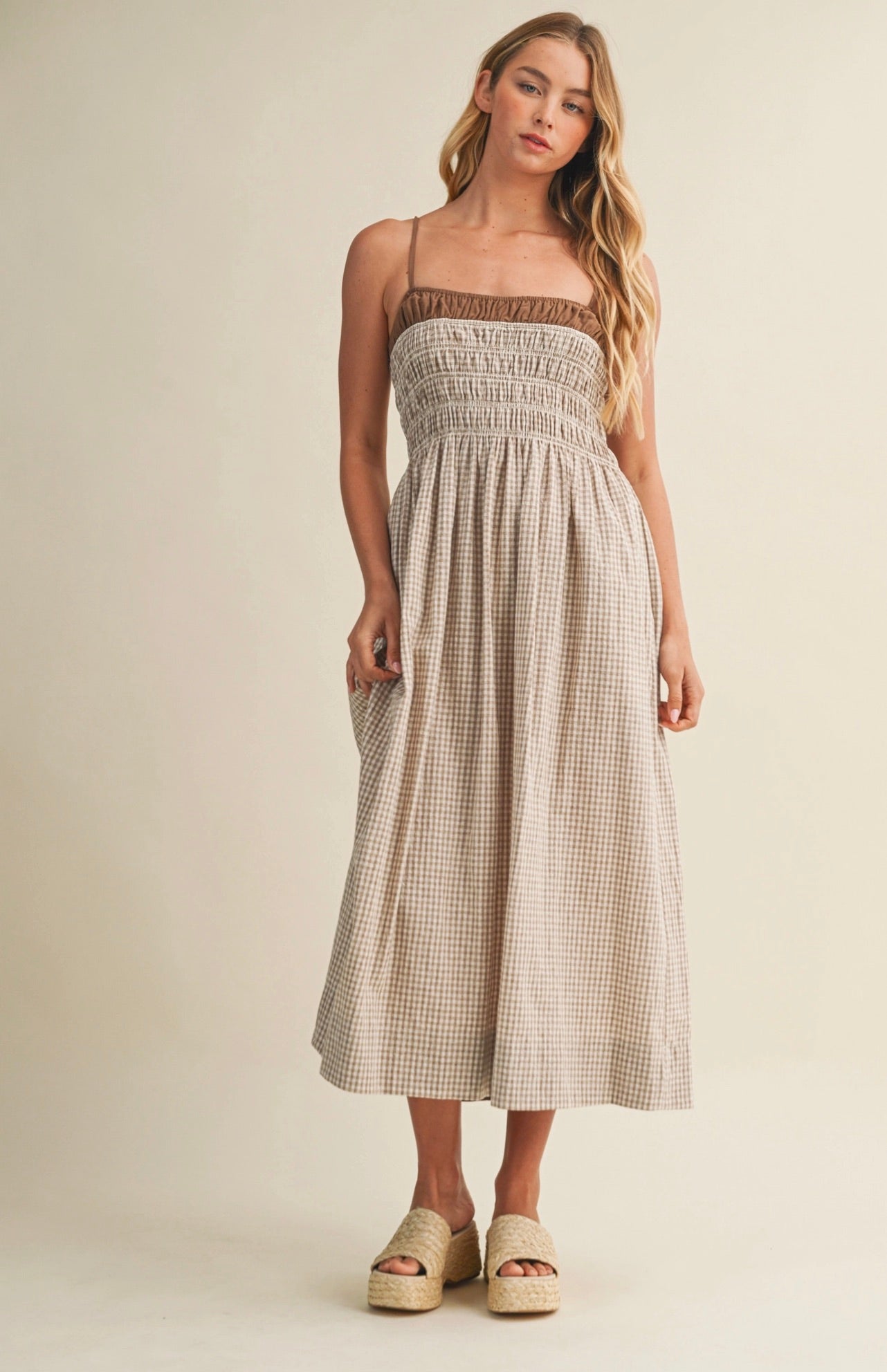 Coconut Picnic Midi Dress