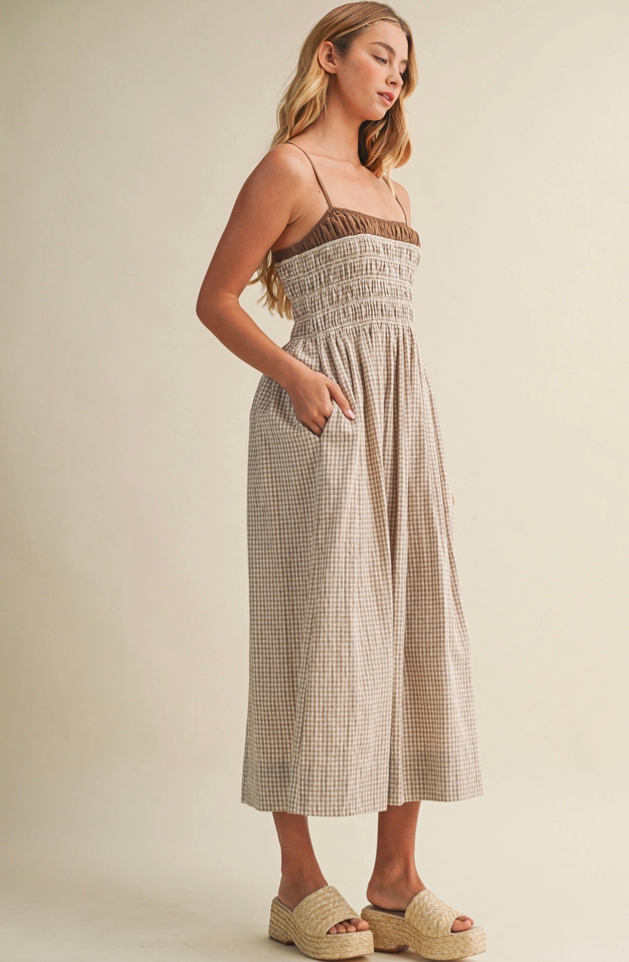 Coconut Picnic Midi Dress