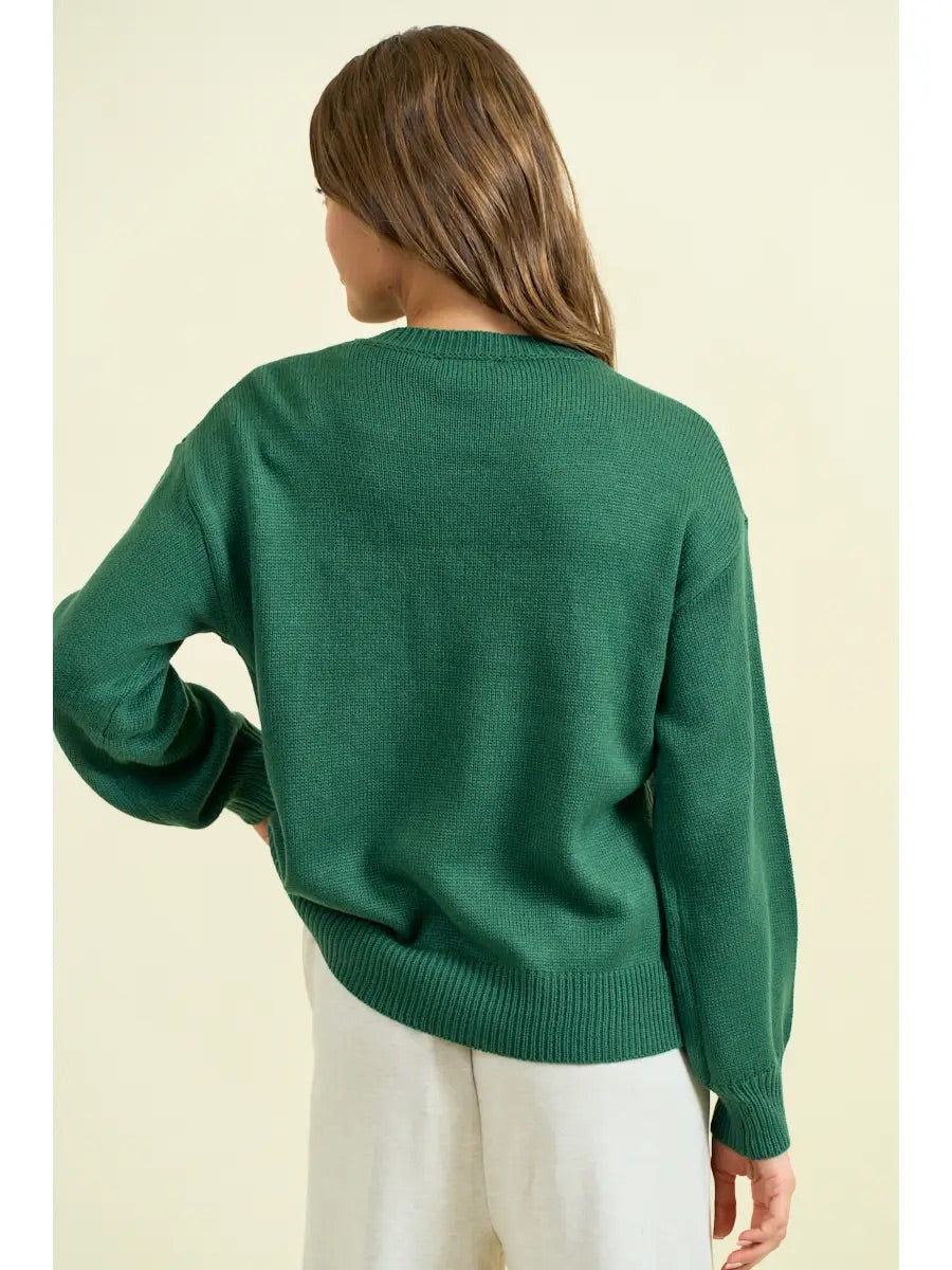 Jolly Sweater- Emerald Green