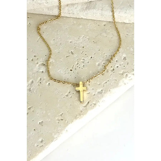 Mini Gold Cross Necklace