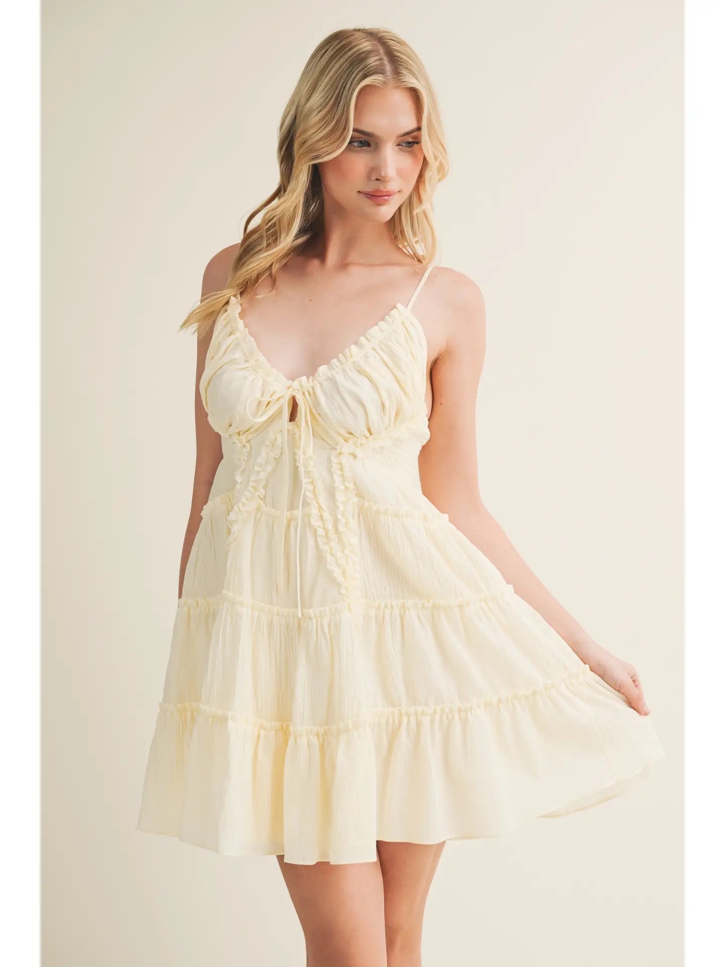 Lemon Meringue Mini Dress