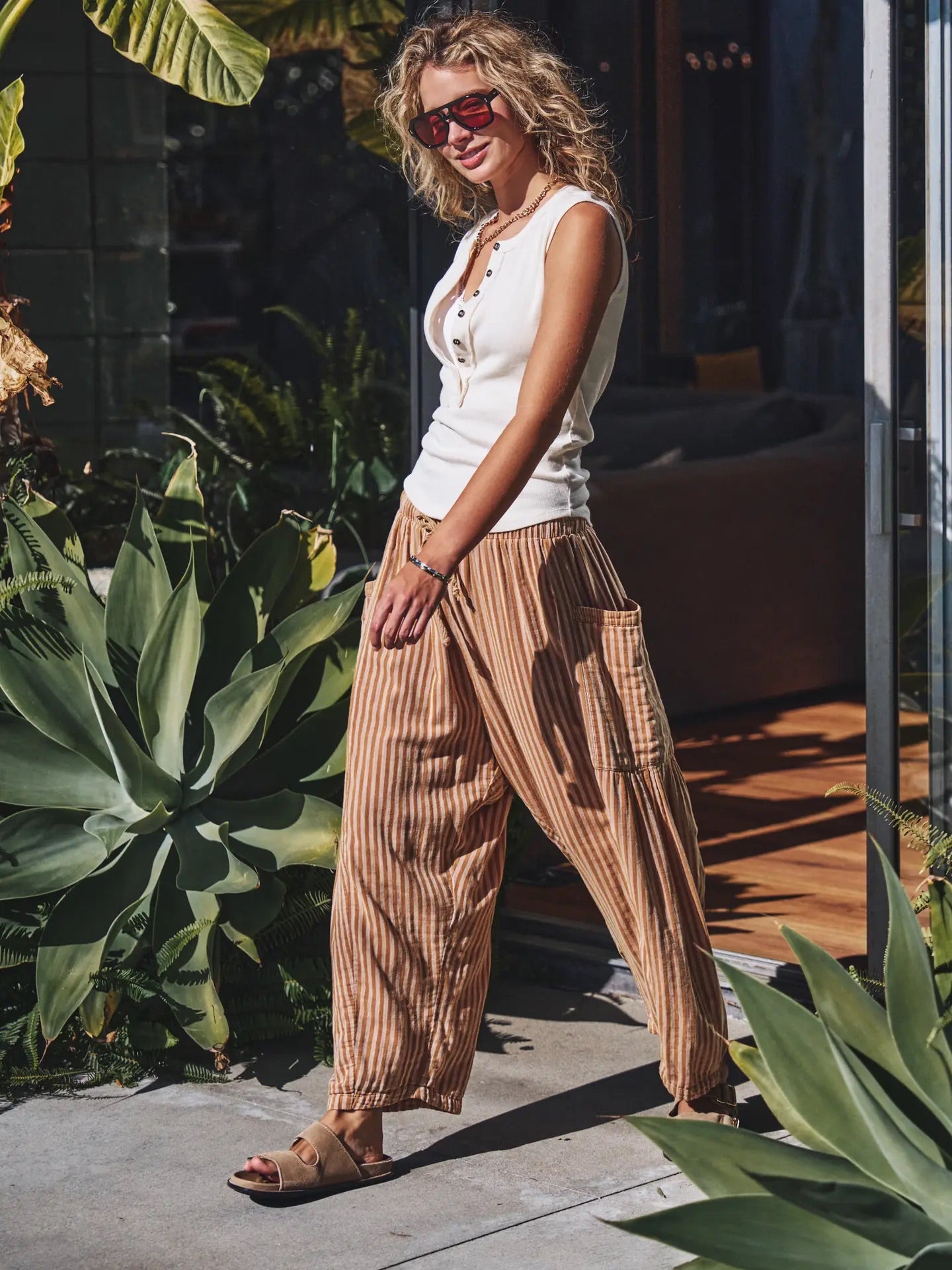 Desert Drift Cotton Harem Joggers