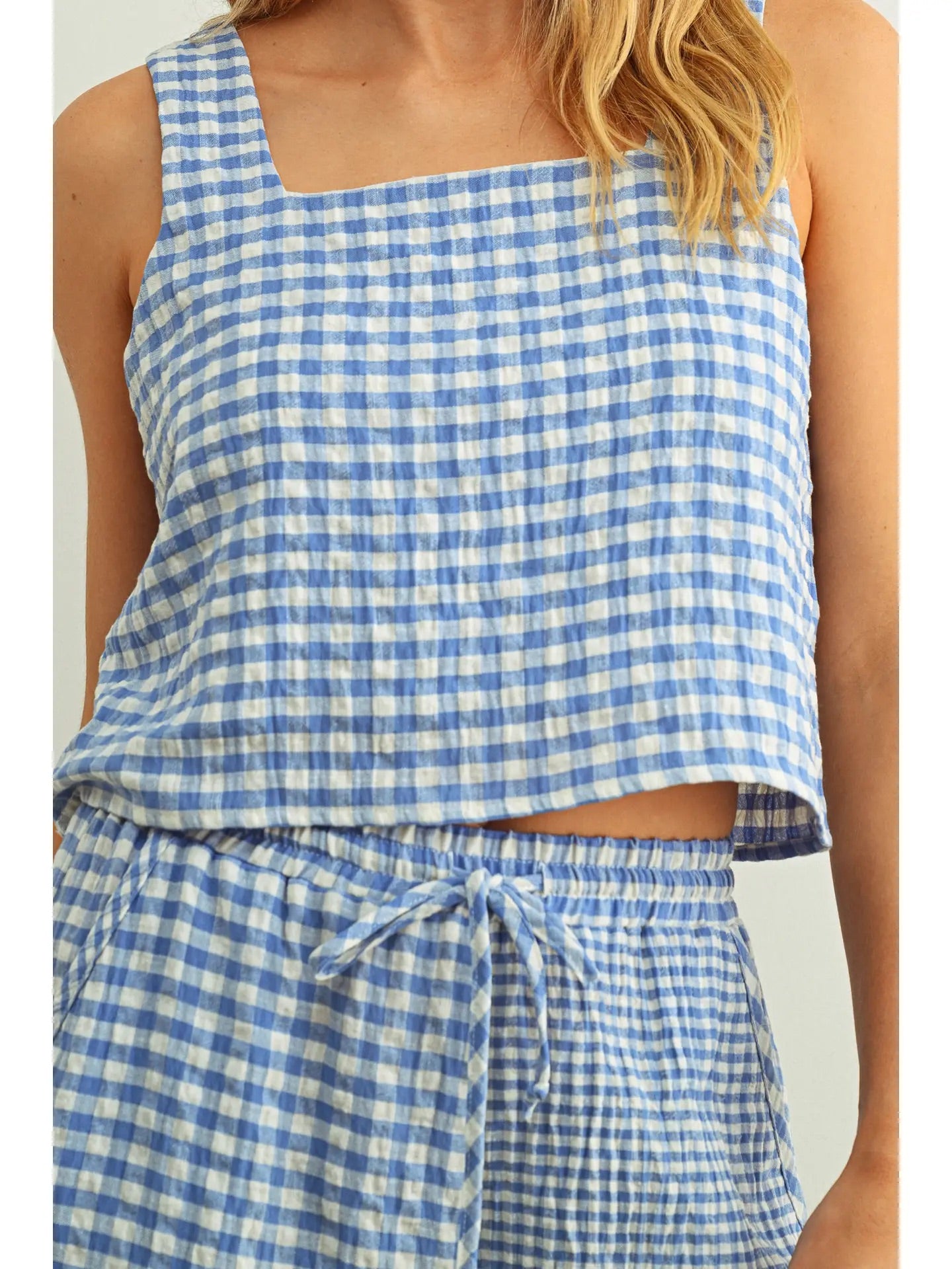 Blue Skies & Sweet Days Gingham Set