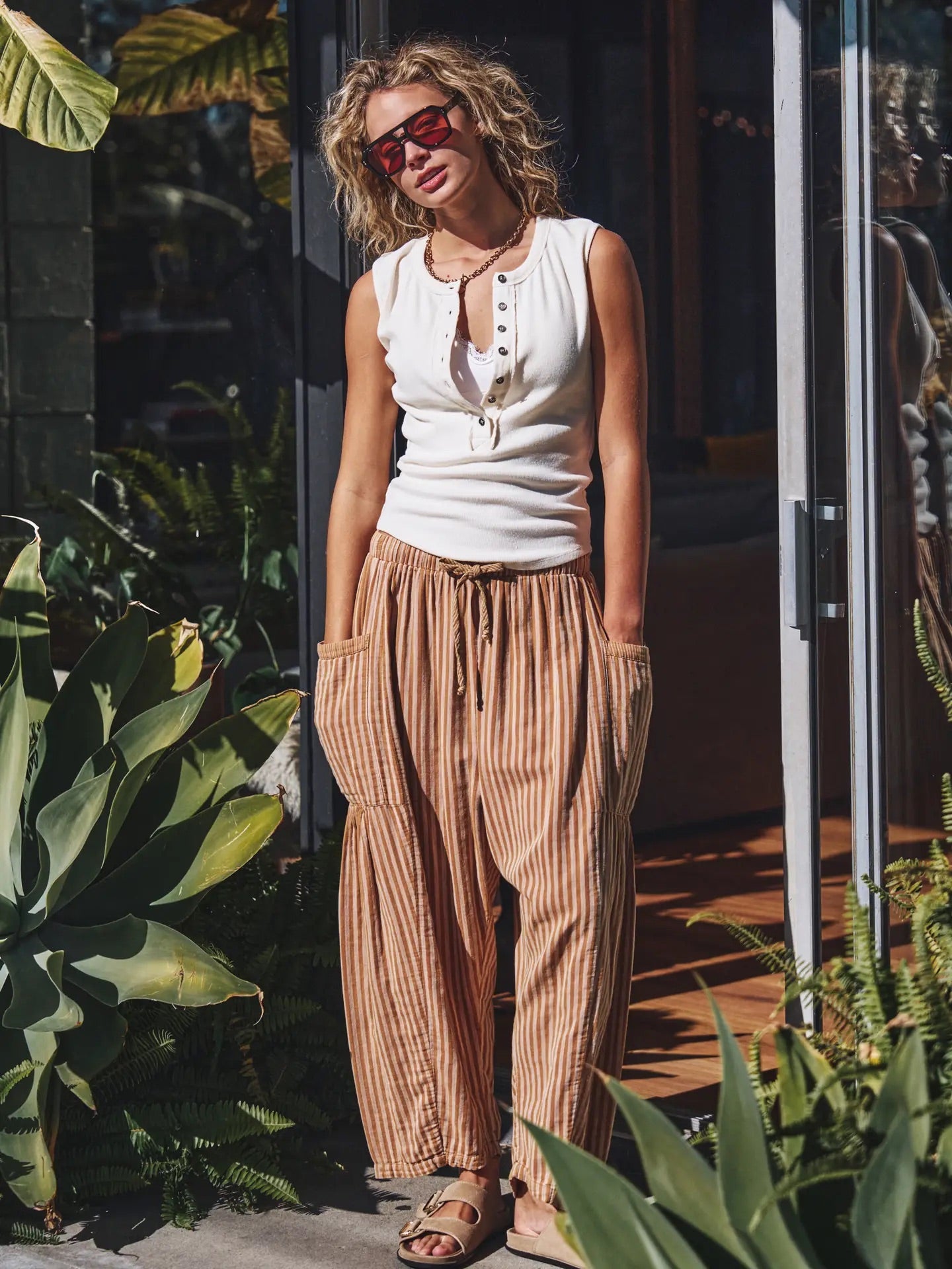 Desert Drift Cotton Harem Joggers