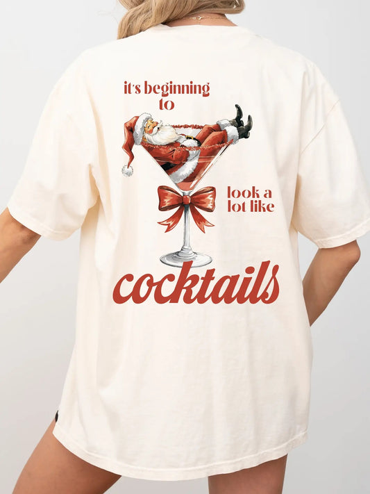 It's Beginning to Look A lot Like Cocktails Graphic Tee