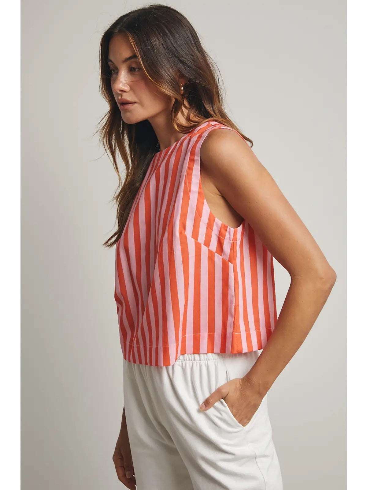 Coral Crush Striped Set