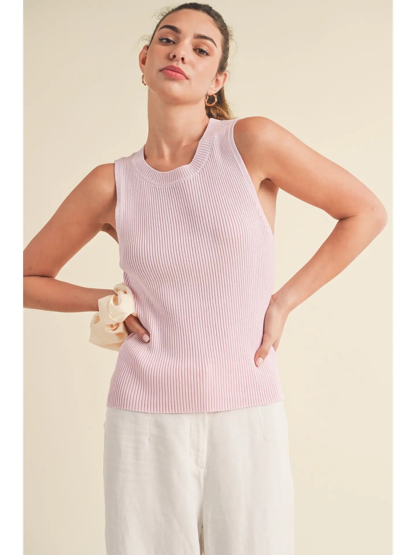Daydream Knit Tank - Petal Pink