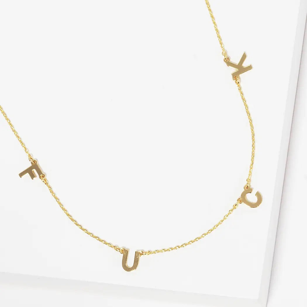 Gold F U C K Necklace