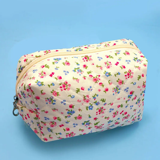 Ditsy Multi-Color Floral Cosmetic Bag