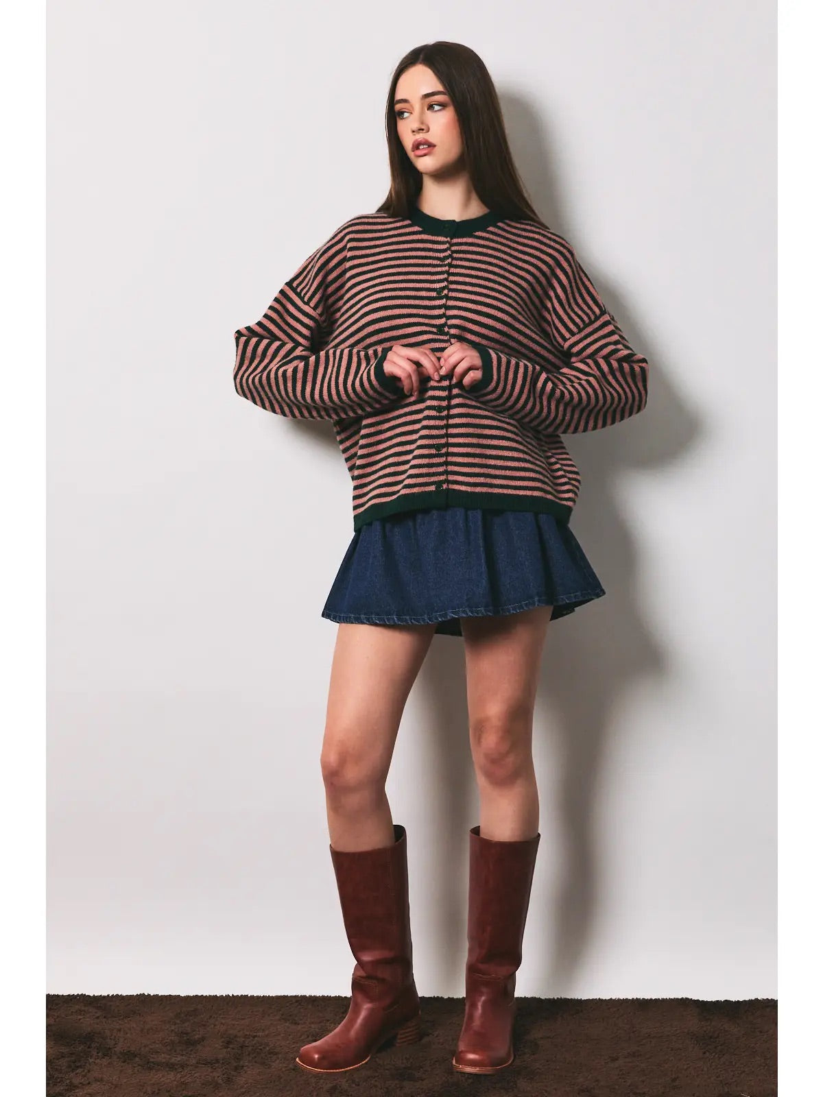 Rosewood Stripe Cardigan
